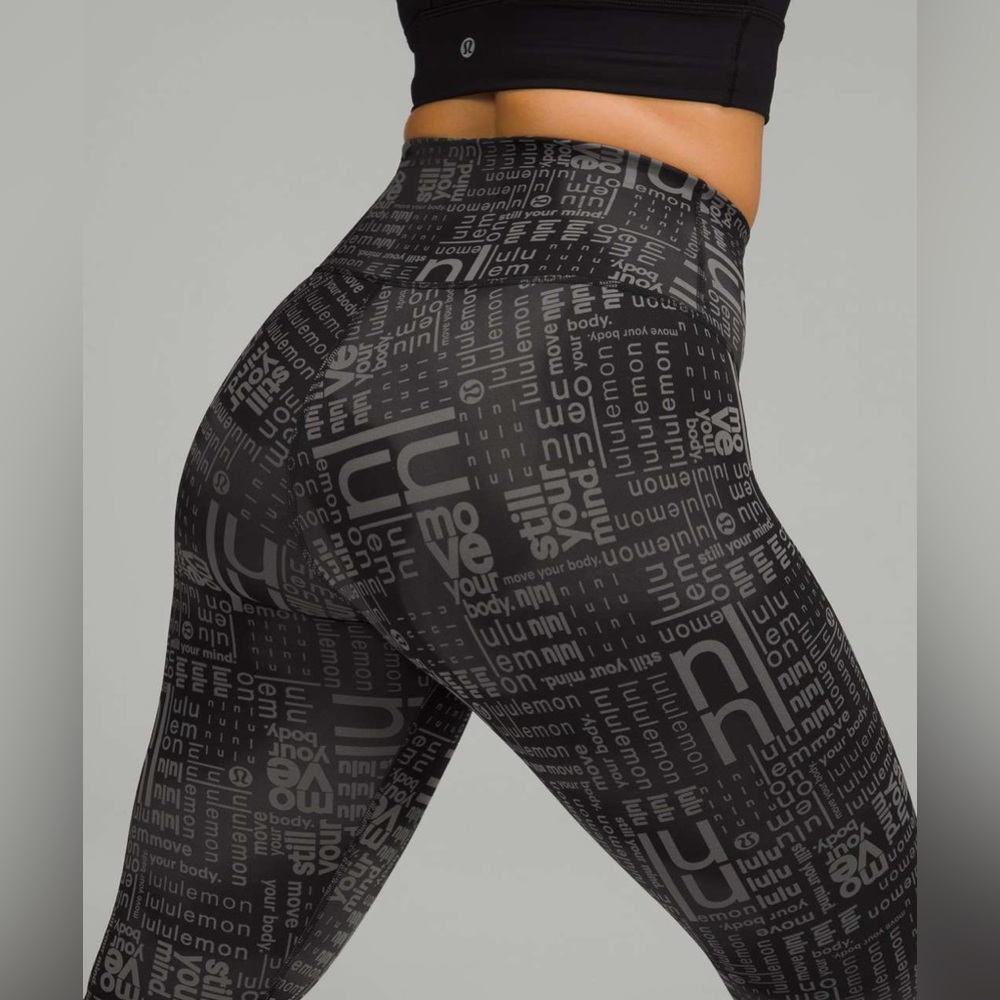 Lululemon Wunder Train Tight *Contour Fit Everlux 25" - Ombre Black Multi